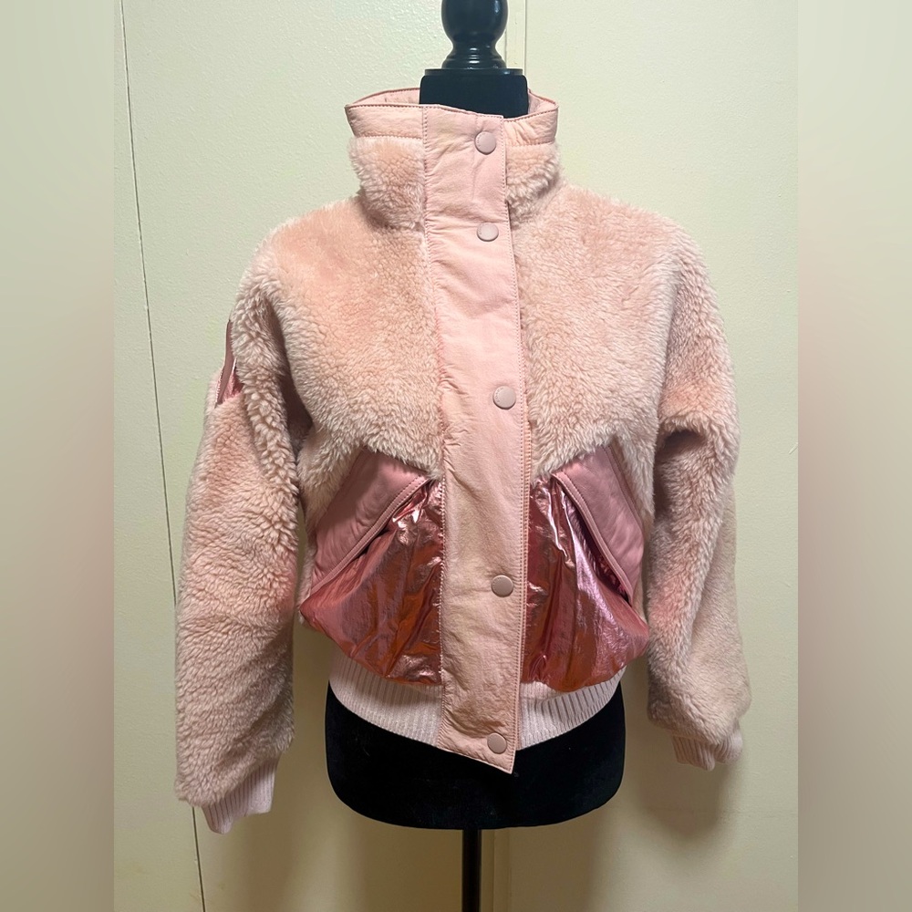 NWT Coach Pieced Fleece Jacket Women's Size 00